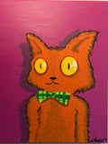Alert Cat w/Bow Tie