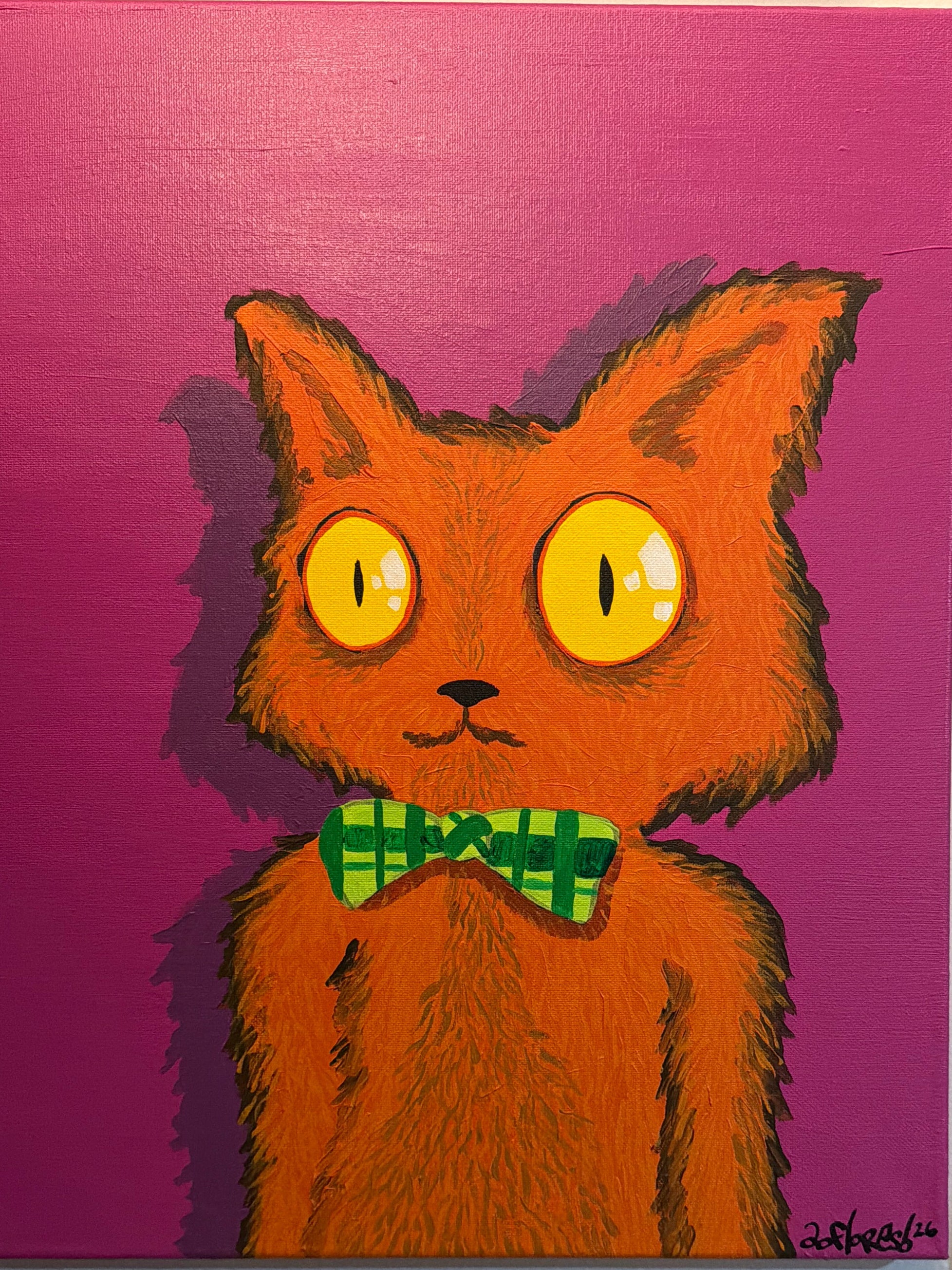 Alert Cat w/Bow Tie